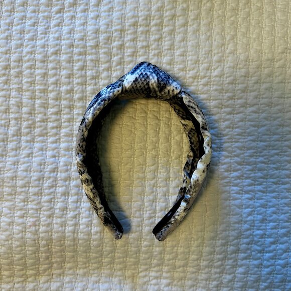 LELE SADOUGHI Silk Python Print Knotted Headband - Picture 2 of 3